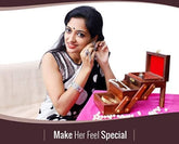 Wooden Jewelry Box with 3 Expandable Jewelry Boxes, Jewelry Organizer, Bangle Box for Women, Earring Boxes for Storage, Mothers Day Gift